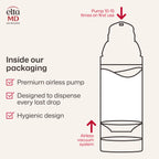 Elta MD skincare bottle with airless pump and vacuum system -Vos Collection
