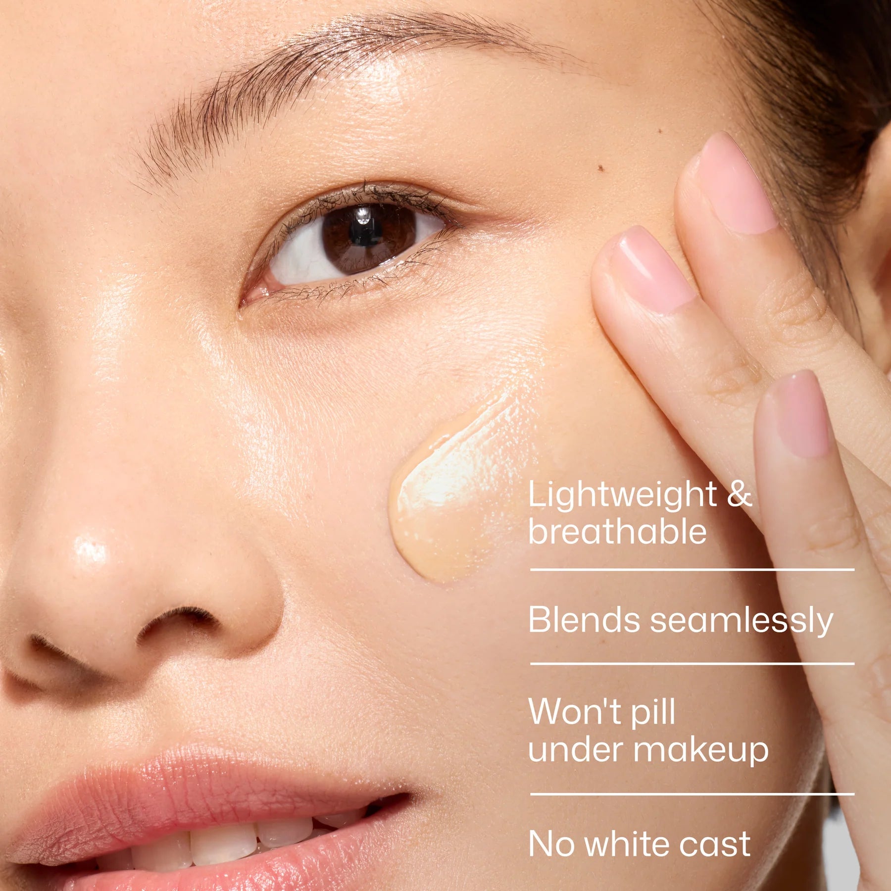 Lightweight & breathable foundation blending seamlessly on skin, no white cast -Vos Collection