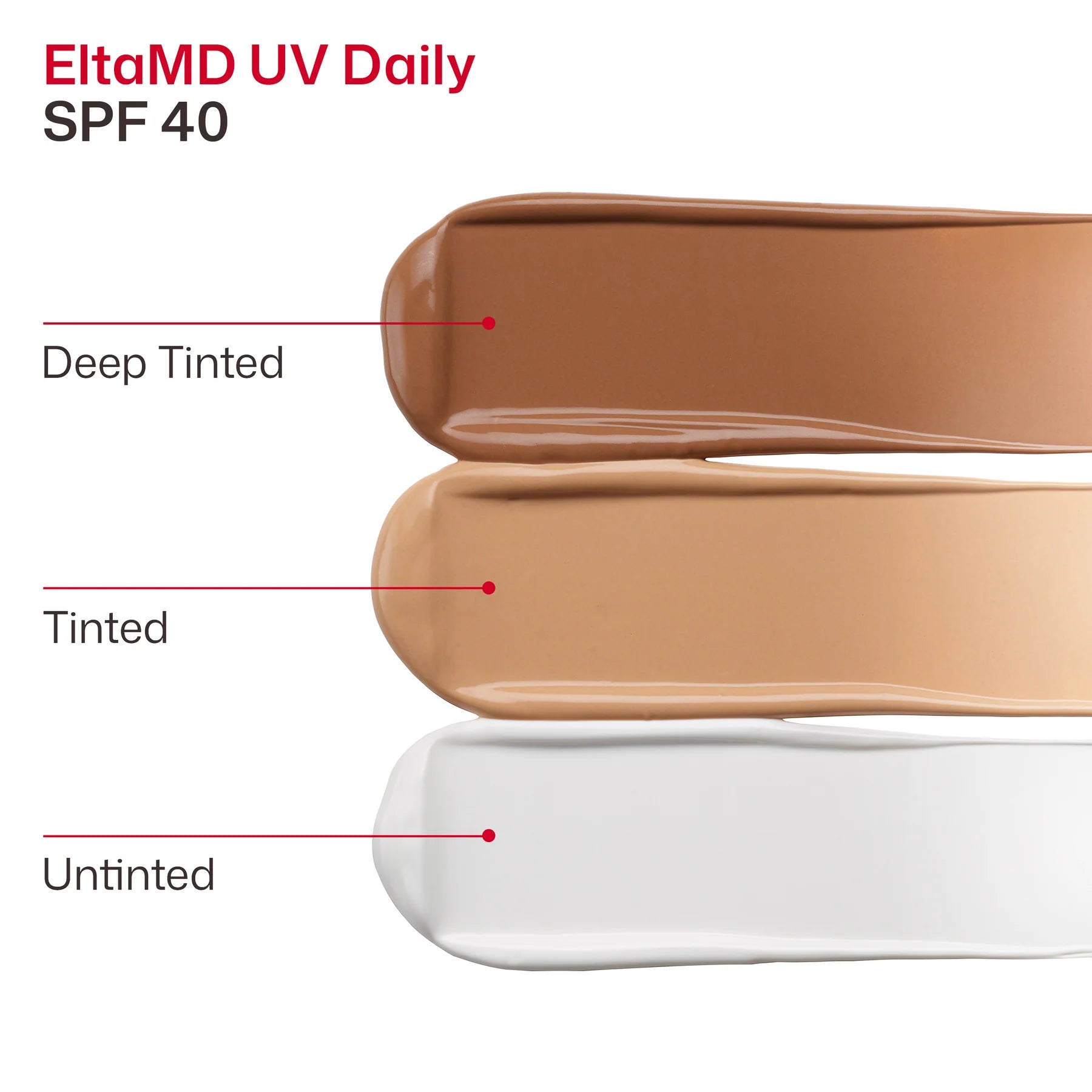 EltaMD UV Daily SPF 40 in Deep Tinted, Tinted, and Untinted shades -Vos Collection